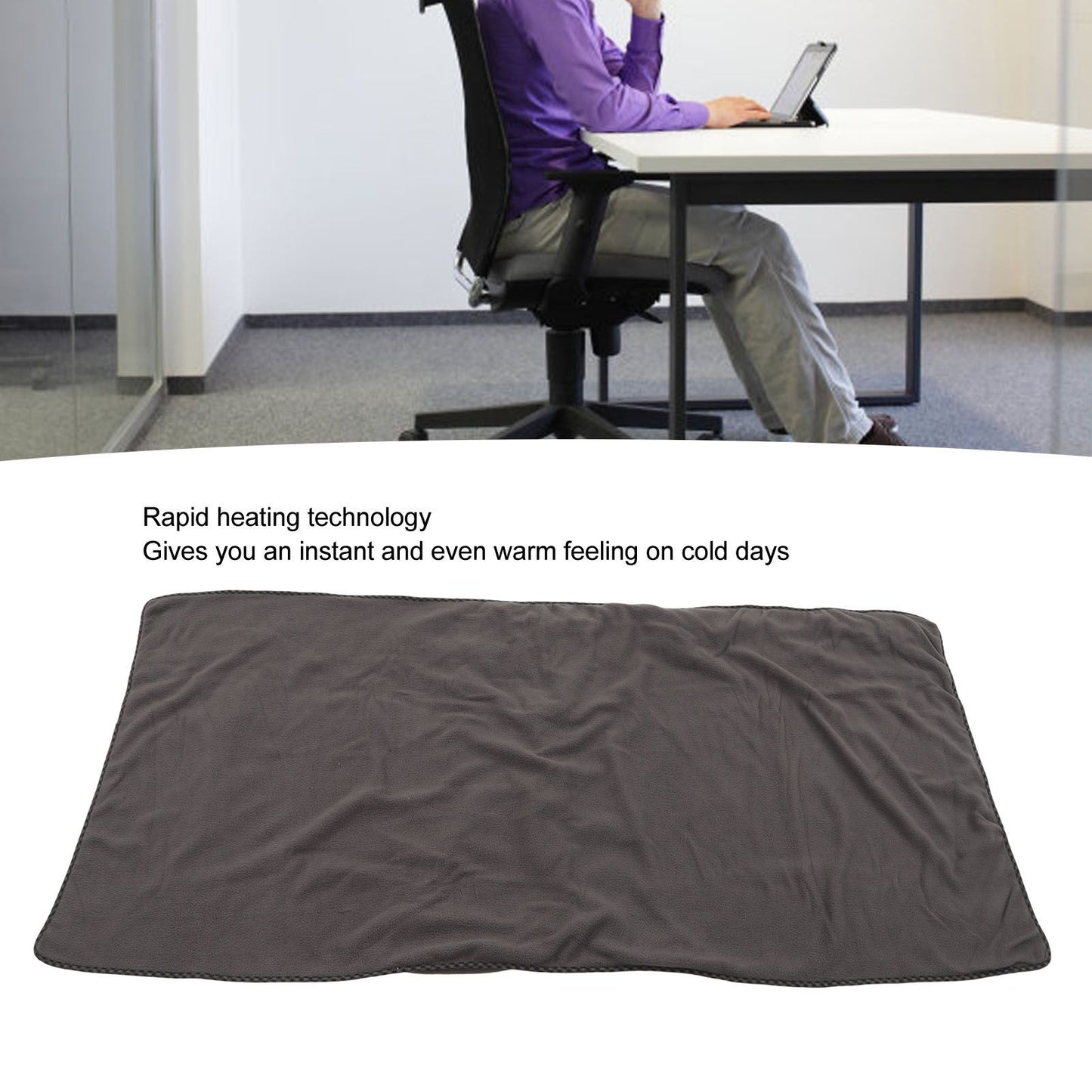 Electric Heating Blanket Fast Heating USB Electric Throw Blanket with Larger Heating Area for Students Office V1294-YM3117220231512-0421