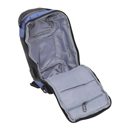 Sling Bag Waterproof Anti Theft with Combination Lock Anti Scratch Sports Single Shoulder Chest Bag Blue V1294-YM3117220231812-0421