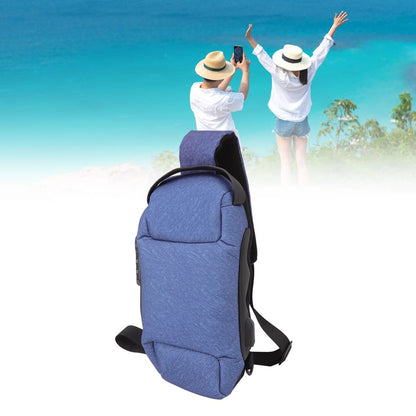 Sling Bag Waterproof Anti Theft with Combination Lock Anti Scratch Sports Single Shoulder Chest Bag Blue V1294-YM3117220231812-0421