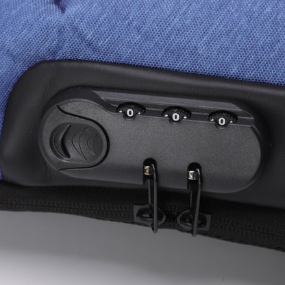 Sling Bag Waterproof Anti Theft with Combination Lock Anti Scratch Sports Single Shoulder Chest Bag Blue V1294-YM3117220231812-0421
