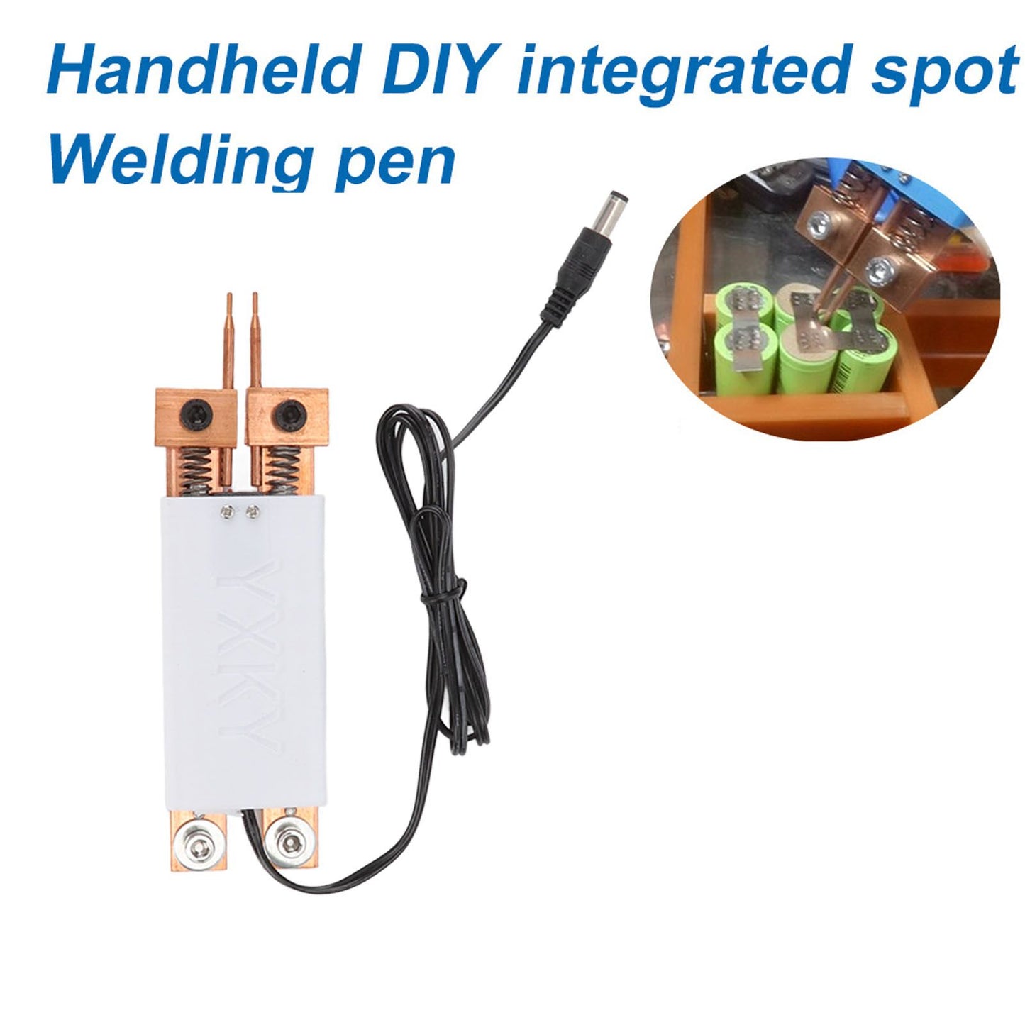 18650 Battery Spot Welding Pen Mini Spot Welder Automatic Trigger Integrated Handheld Spot Welding Pen White V1294-YM3117220231912-0421