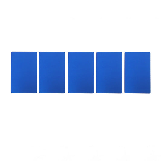 50PCS Business Name Card Laser Engraving Waterproof and Wear Resistant Aluminum Visiting Card for Company Blue V1294-YM3117220232412-0421