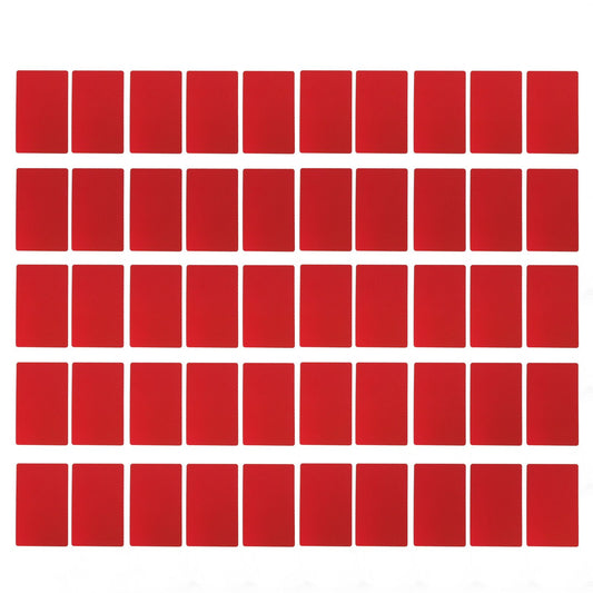 50PCS Business Name Card Laser Engraving Waterproof and Wear Resistant Aluminum Visiting Card for Company Red V1294-YM3117220232413-0421