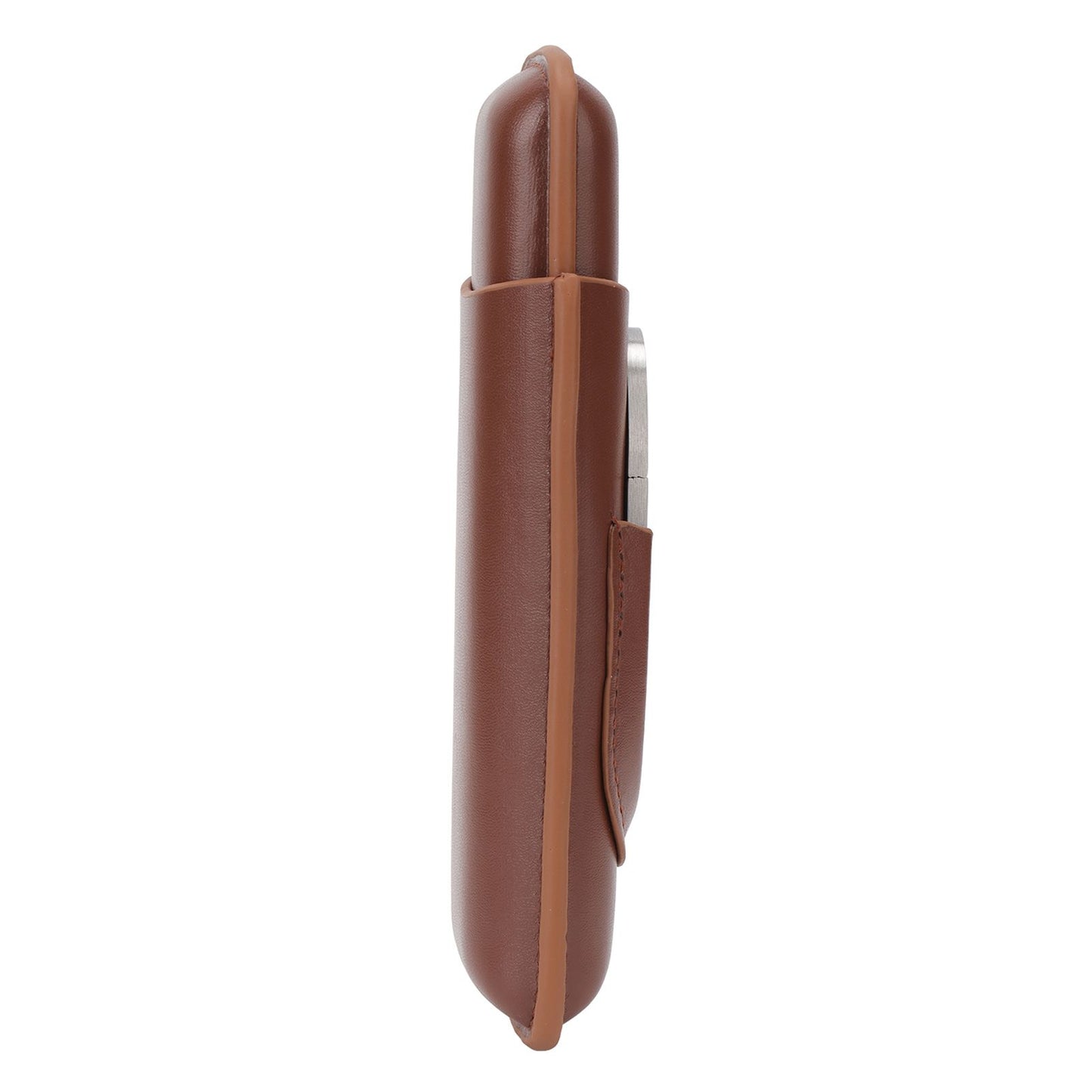 Travel Cigar Case Leather Portable with Cigar Clipper Cigar Holder for 2 Cigars Business Office V1294-YM3117220233711-0421