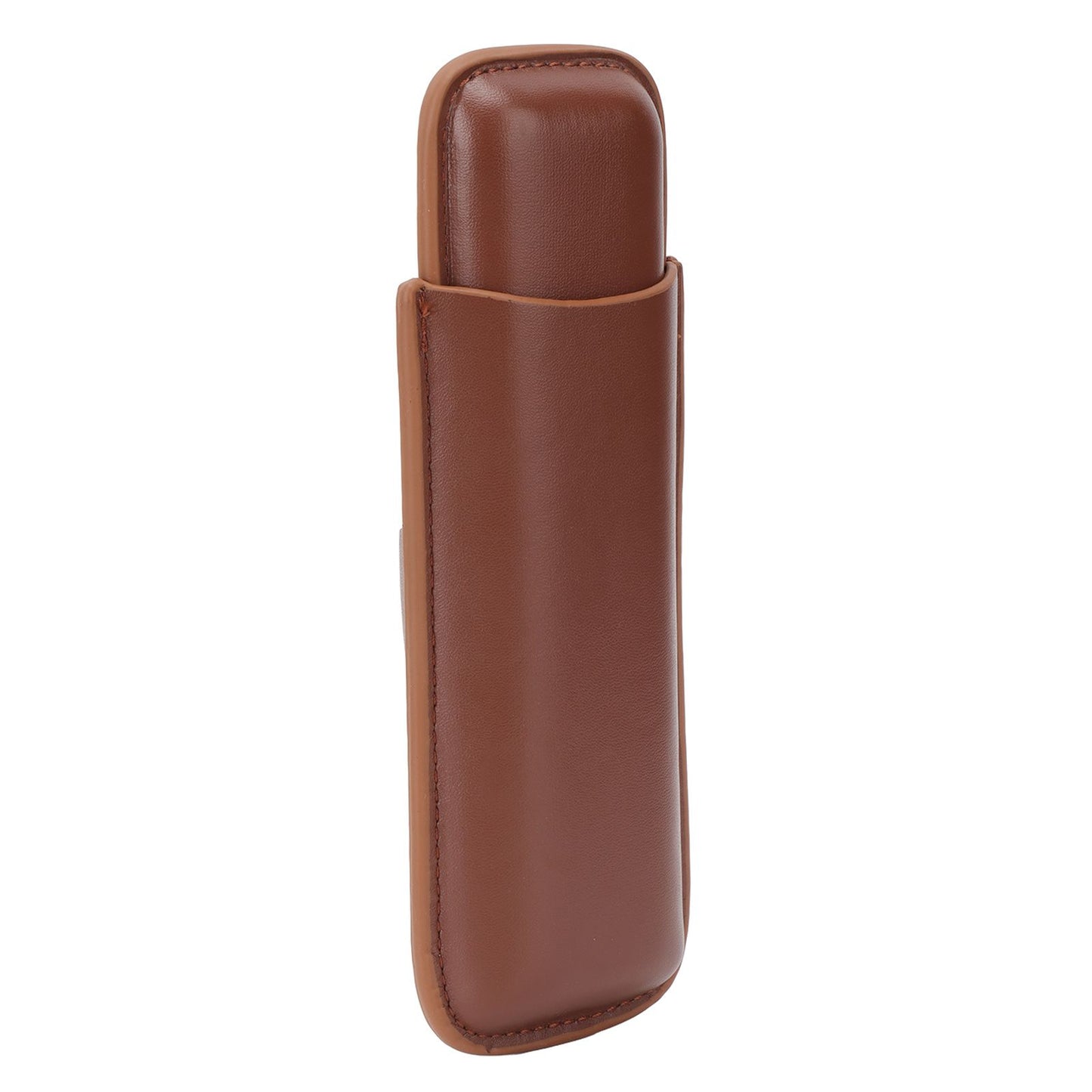 Travel Cigar Case Leather Portable with Cigar Clipper Cigar Holder for 2 Cigars Business Office V1294-YM3117220233711-0421