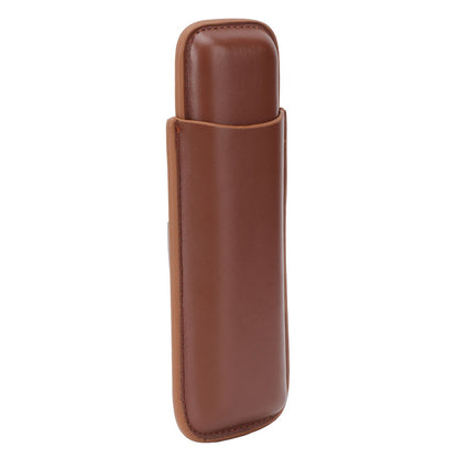 Travel Cigar Case Leather Portable with Cigar Clipper Cigar Holder for 2 Cigars Business Office V1294-YM3117220233711-0421