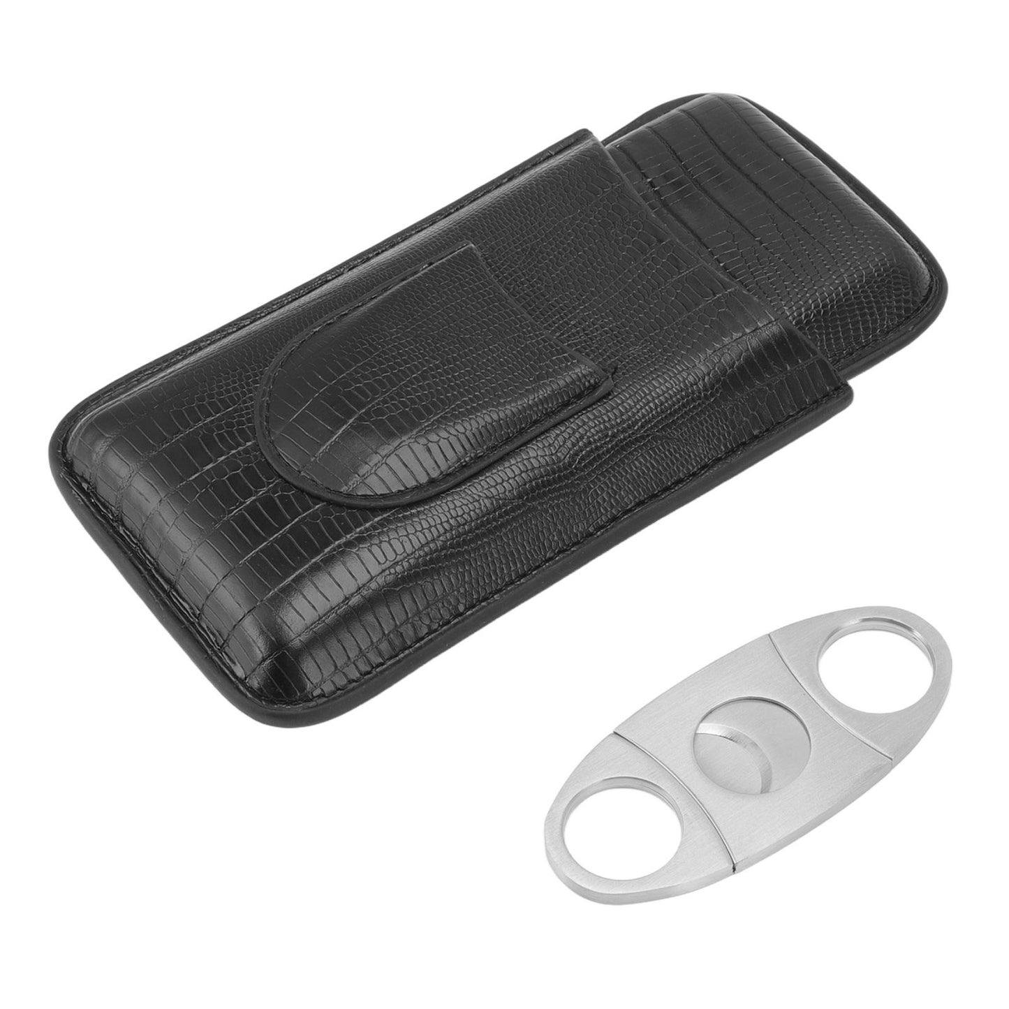 Cigar Leather Case Travel Portable Cigar Holder with Cigar Cutter Accessories Set for Gift Giving V1294-YM3117220233911-0421
