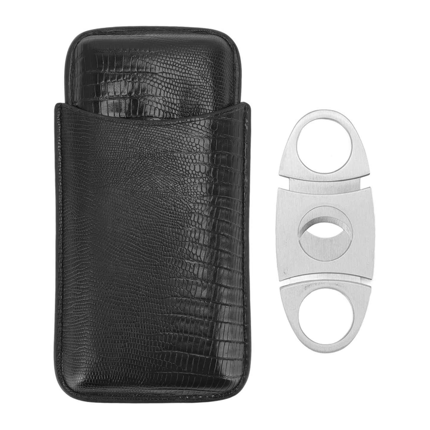Cigar Leather Case Travel Portable Cigar Holder with Cigar Cutter Accessories Set for Gift Giving V1294-YM3117220233911-0421