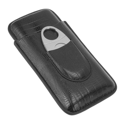 Cigar Leather Case Travel Portable Cigar Holder with Cigar Cutter Accessories Set for Gift Giving V1294-YM3117220233911-0421