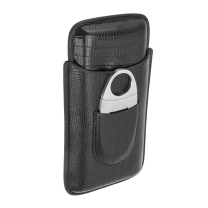 Cigar Leather Case Travel Portable Cigar Holder with Cigar Cutter Accessories Set for Gift Giving V1294-YM3117220233911-0421