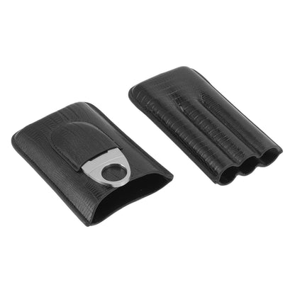 Cigar Leather Case Travel Portable Cigar Holder with Cigar Cutter Accessories Set for Gift Giving V1294-YM3117220233911-0421