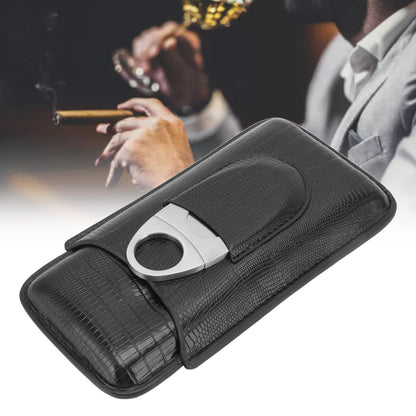 Cigar Leather Case Travel Portable Cigar Holder with Cigar Cutter Accessories Set for Gift Giving V1294-YM3117220233911-0421