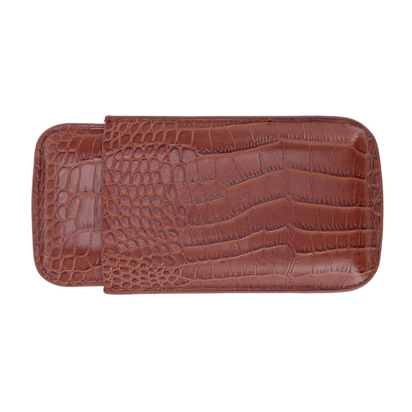 3 Finger Cigar Case High Grade Leather Travel Portable Cigar Holder with Cutter Coffee V1294-YM3117220234611-0421