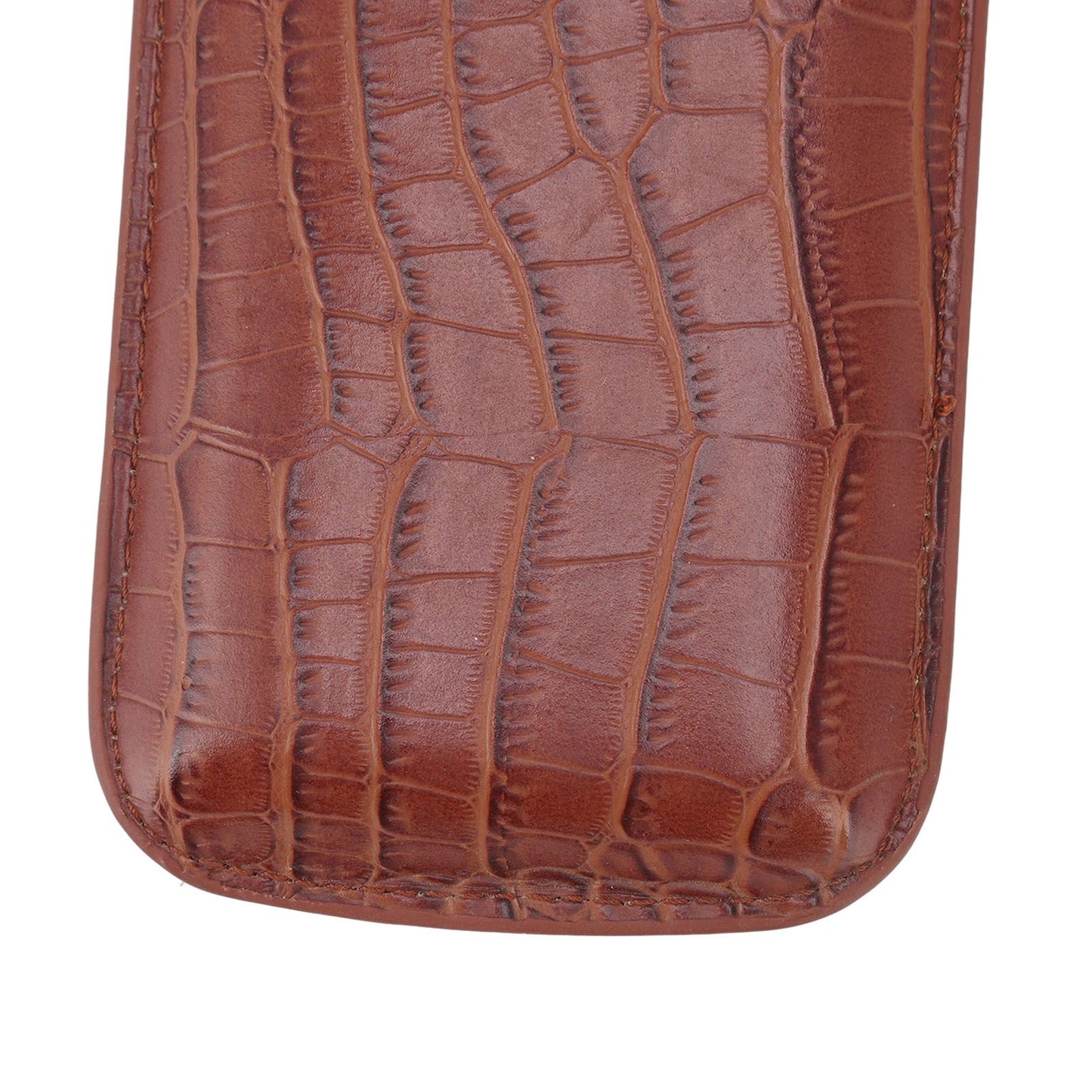 3 Finger Cigar Case High Grade Leather Travel Portable Cigar Holder with Cutter Coffee V1294-YM3117220234611-0421