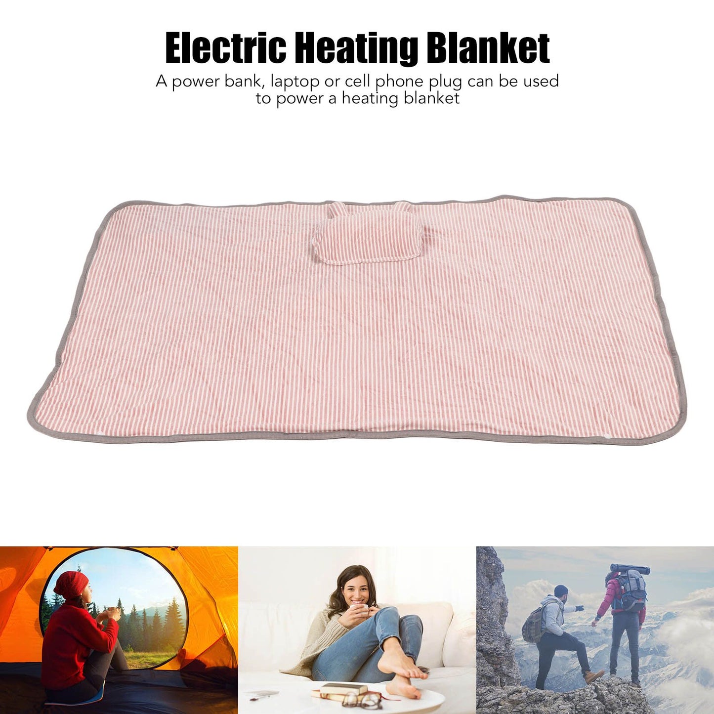 Heating Blanket Electric Warming Soft Washable Heating Shawl Wrap for Shoulder Neck Office Pink Bunny V1294-YM3117220235411-0421