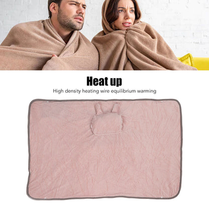 Heating Blanket Electric Warming Soft Washable Heating Shawl Wrap for Shoulder Neck Office Pink Bunny V1294-YM3117220235411-0421