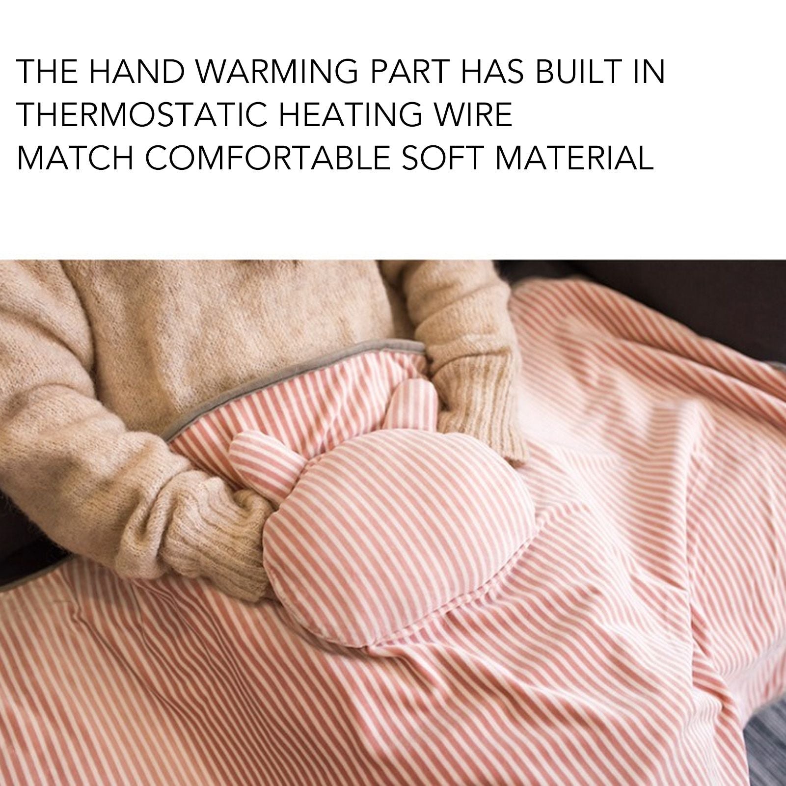 Heating Blanket Electric Warming Soft Washable Heating Shawl Wrap for Shoulder Neck Office Pink Bunny V1294-YM3117220235411-0421