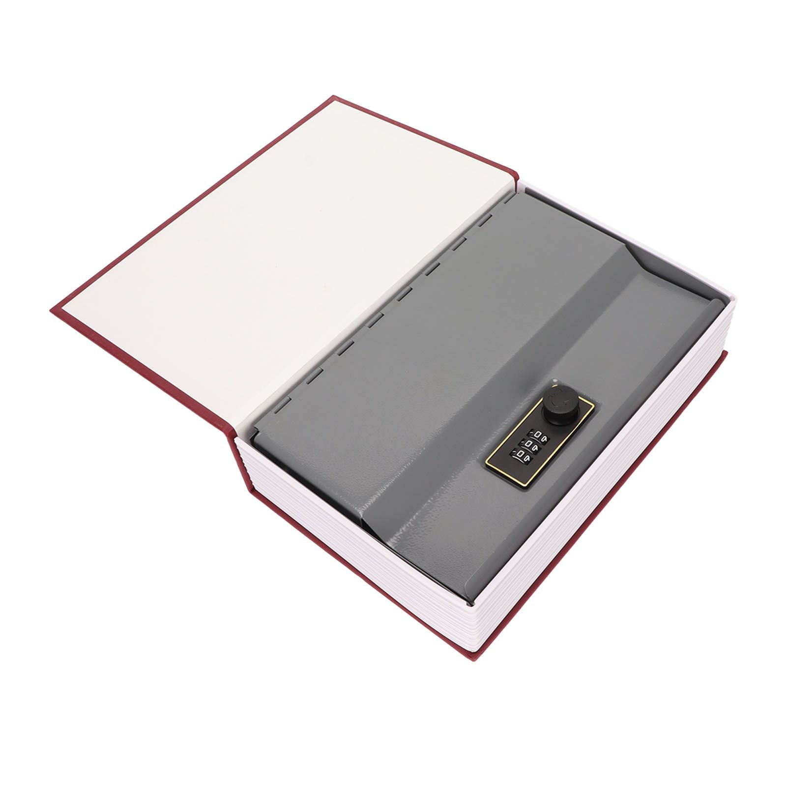 Book Safe Small Diversion Book Safe Storage Lock Box Money Coins Cards Hiding Box with Combination Lock Red V1294-YM3117220236011-0421