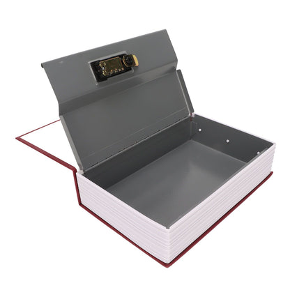 Book Safe Small Diversion Book Safe Storage Lock Box Money Coins Cards Hiding Box with Combination Lock Red V1294-YM3117220236011-0421