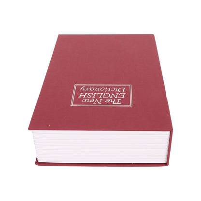 Book Safe Small Diversion Book Safe Storage Lock Box Money Coins Cards Hiding Box with Combination Lock Red V1294-YM3117220236011-0421