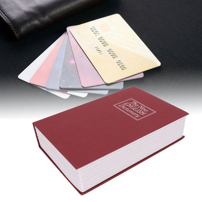 Book Safe Small Diversion Book Safe Storage Lock Box Money Coins Cards Hiding Box with Combination Lock Red V1294-YM3117220236011-0421