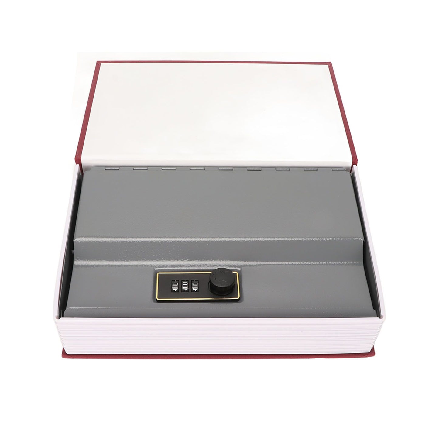 Book Safe Small Diversion Book Safe Storage Lock Box Money Coins Cards Hiding Box with Combination Lock Red V1294-YM3117220236011-0421