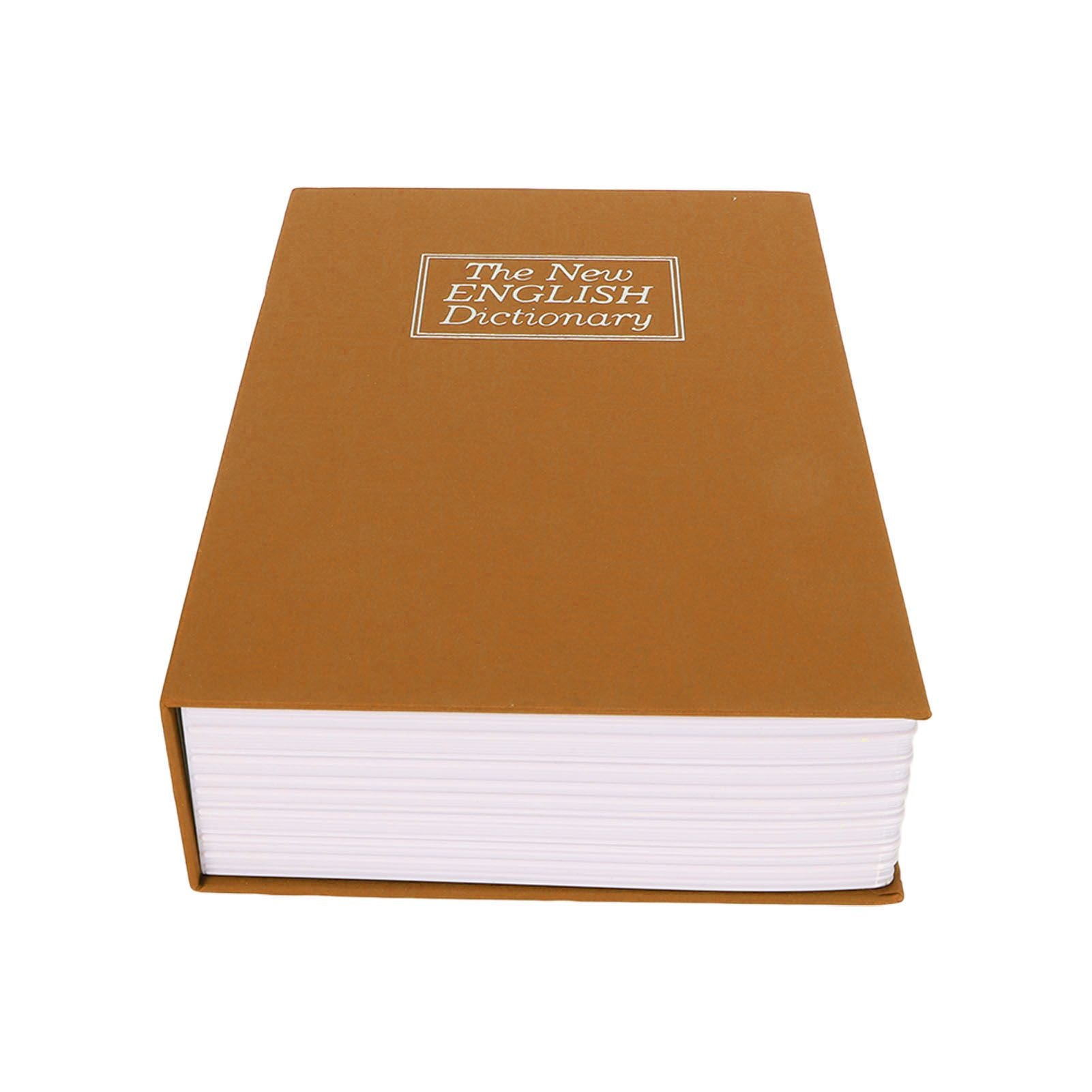 Book Safe Small Diversion Book Safe Storage Lock Box Money Coins Cards Hiding Box with Combination Lock Brown V1294-YM3117220236012-0421