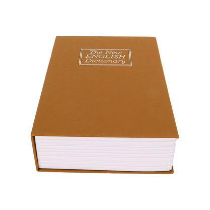 Book Safe Small Diversion Book Safe Storage Lock Box Money Coins Cards Hiding Box with Combination Lock Brown V1294-YM3117220236012-0421