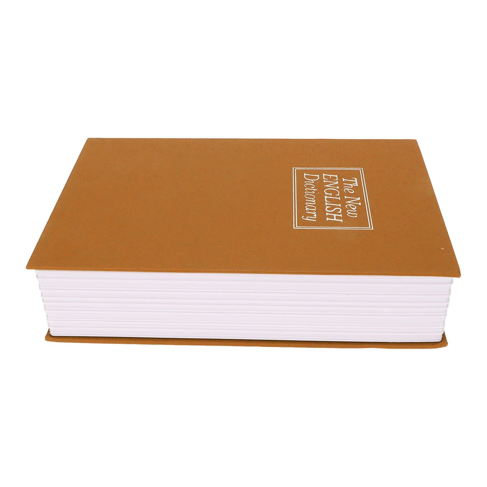 Book Safe Small Diversion Book Safe Storage Lock Box Money Coins Cards Hiding Box with Combination Lock Brown V1294-YM3117220236012-0421