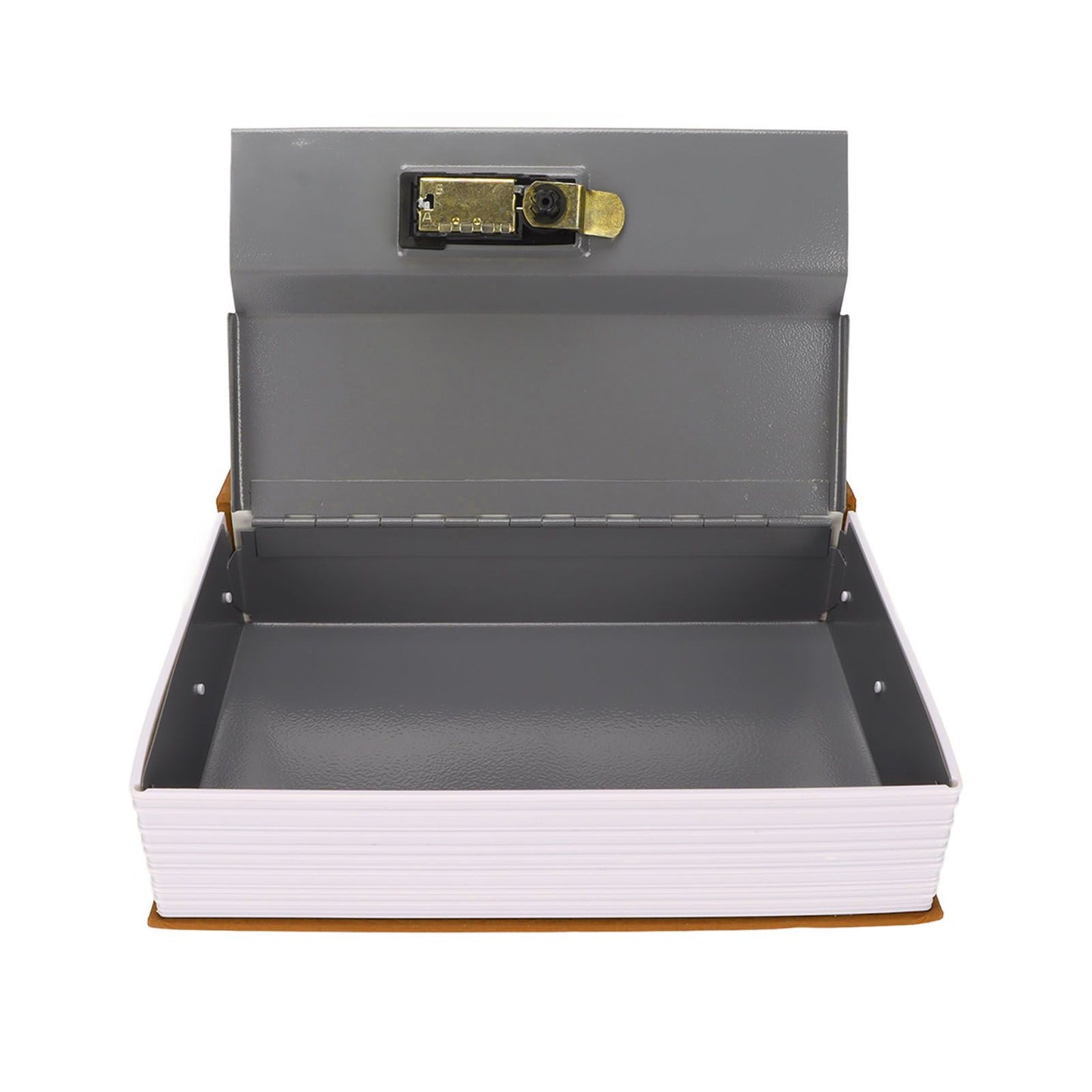 Book Safe Small Diversion Book Safe Storage Lock Box Money Coins Cards Hiding Box with Combination Lock Brown V1294-YM3117220236012-0421
