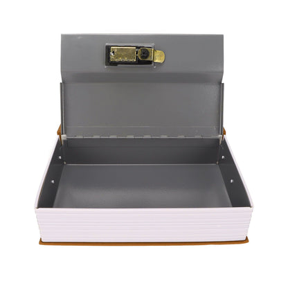 Book Safe Small Diversion Book Safe Storage Lock Box Money Coins Cards Hiding Box with Combination Lock Brown V1294-YM3117220236012-0421