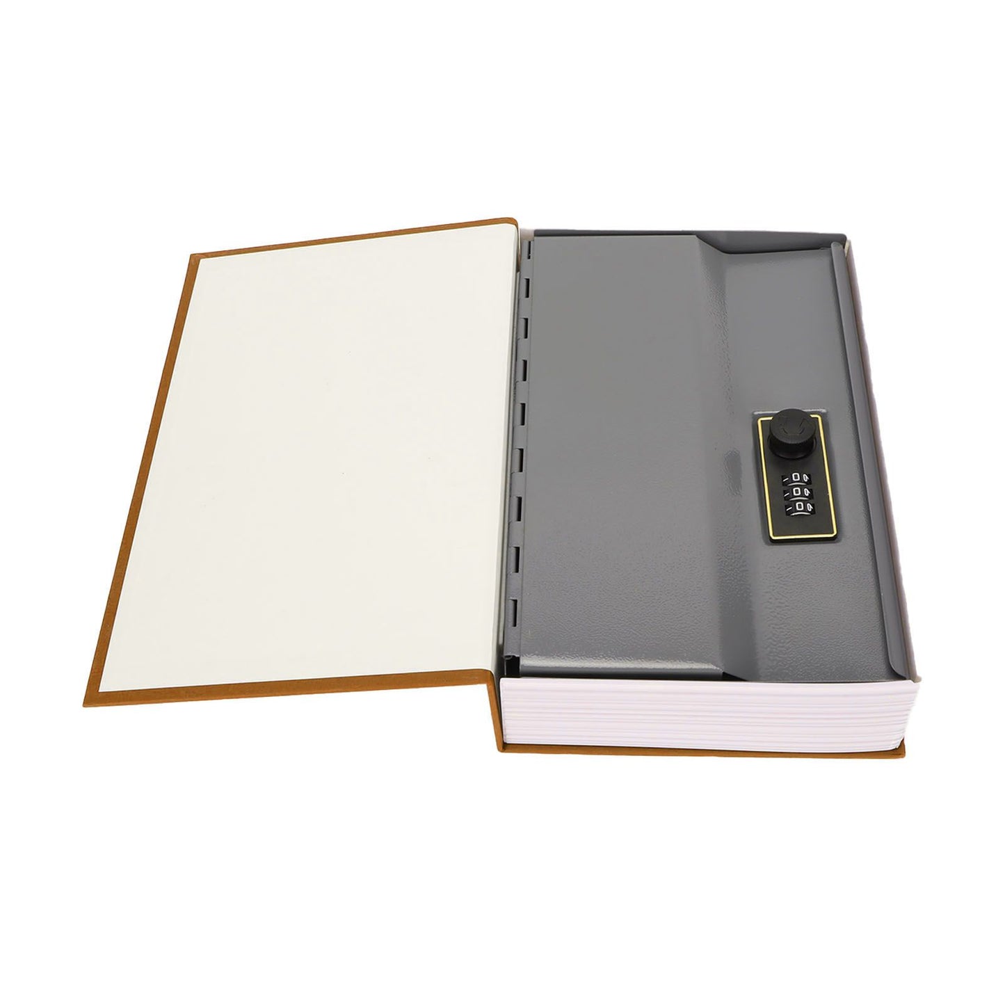 Book Safe Small Diversion Book Safe Storage Lock Box Money Coins Cards Hiding Box with Combination Lock Brown V1294-YM3117220236012-0421