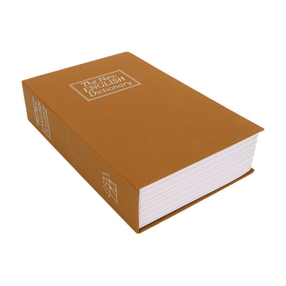 Book Safe Small Diversion Book Safe Storage Lock Box Money Coins Cards Hiding Box with Combination Lock Brown V1294-YM3117220236012-0421