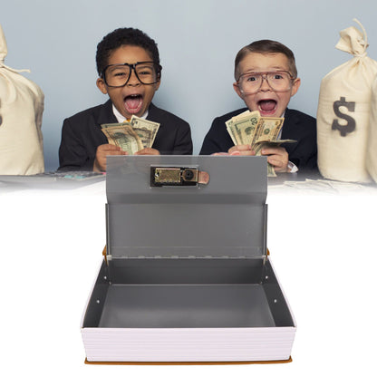 Book Safe Small Diversion Book Safe Storage Lock Box Money Coins Cards Hiding Box with Combination Lock Brown V1294-YM3117220236012-0421