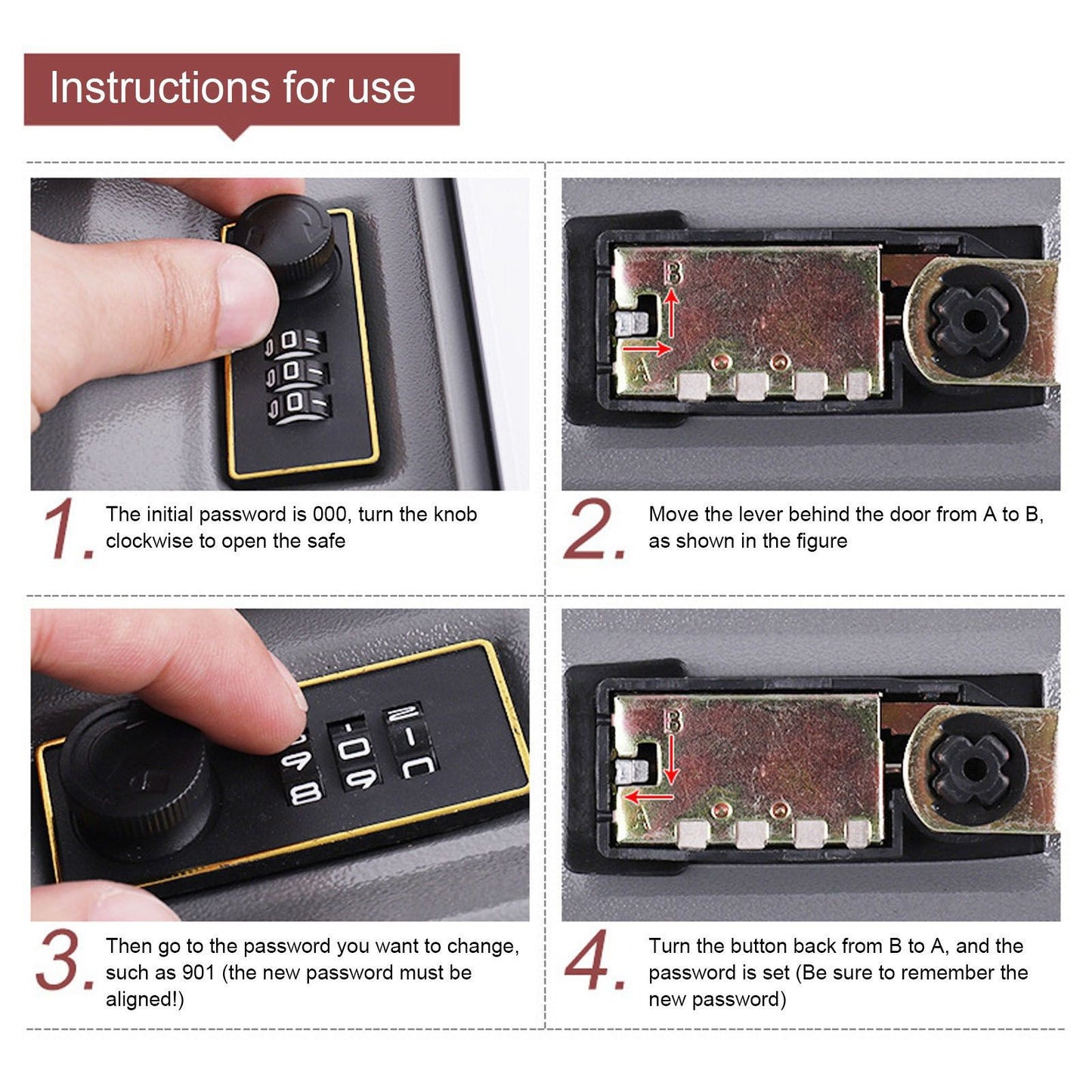 Book Safe Small Diversion Book Safe Storage Lock Box Money Coins Cards Hiding Box with Combination Lock Brown V1294-YM3117220236012-0421