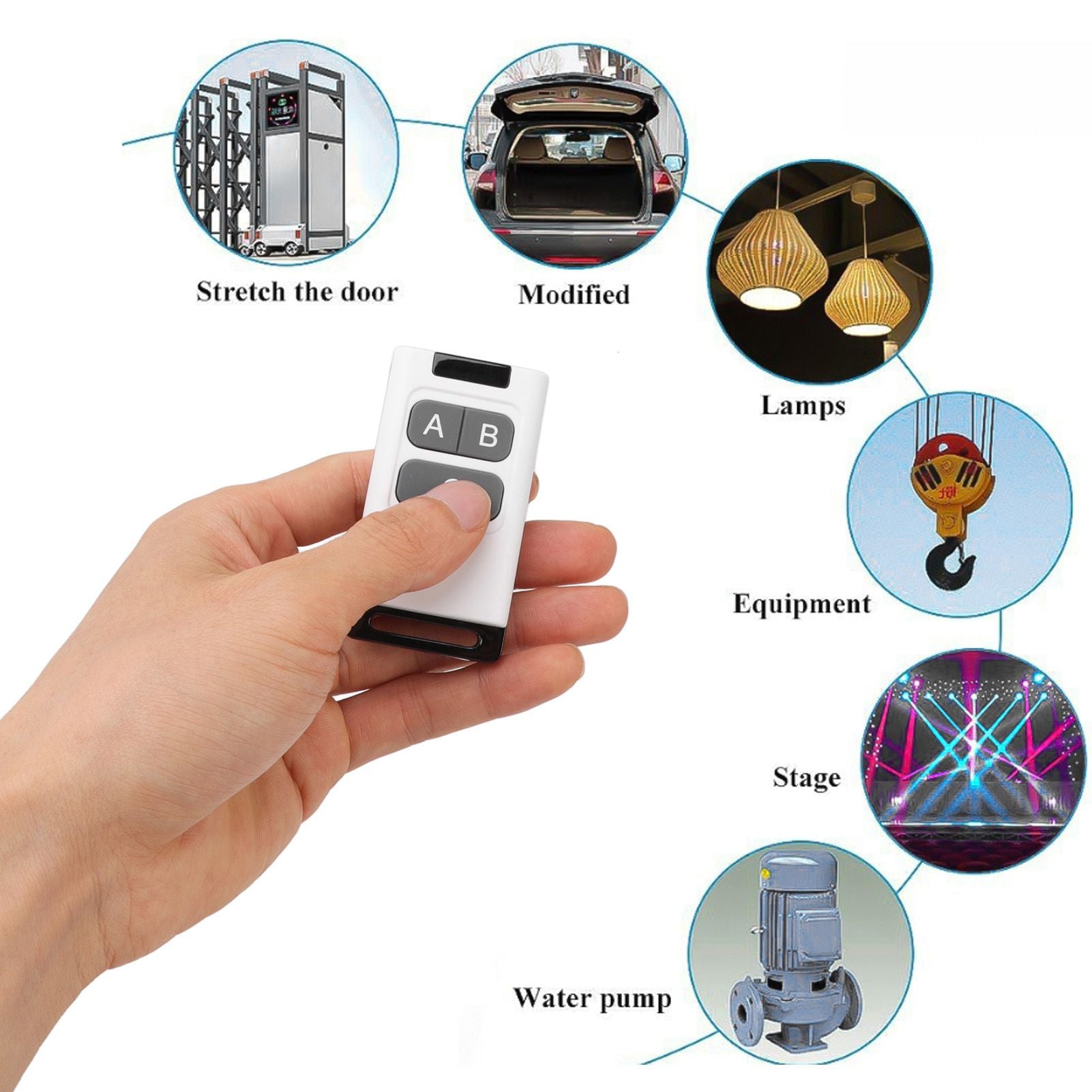 RF Remote Control Switch 433MHZ Prevent Interference Universal Wireless Remote for Light Home Appliance DIY 3 V1294-YM3117220238313-0421