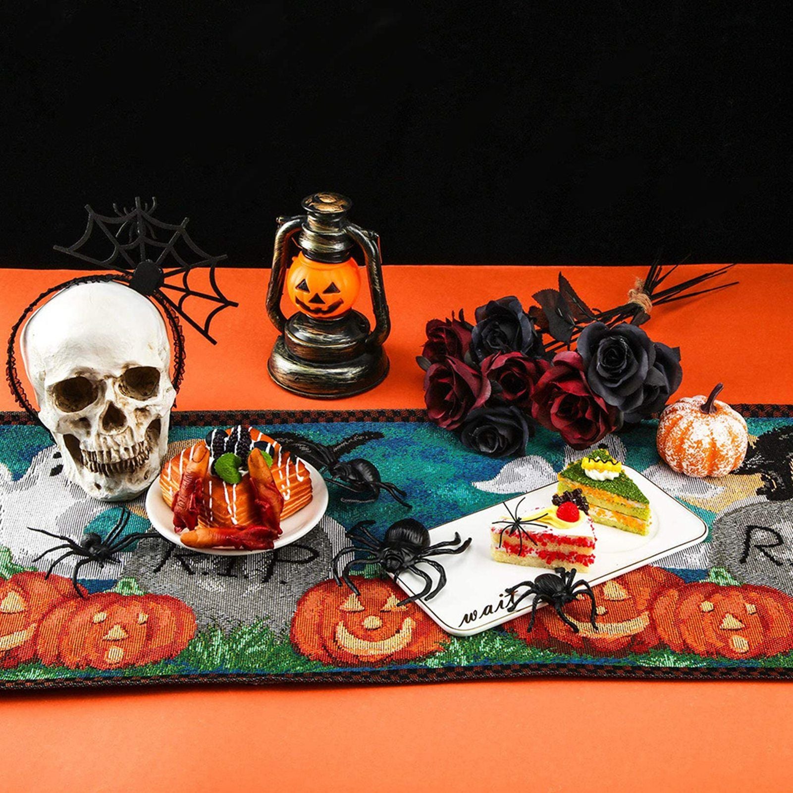 Table Runner Cotton and Linen for Halloween Decorations Home Dining Table 33x180cm V1294-YM3117220238511-0421