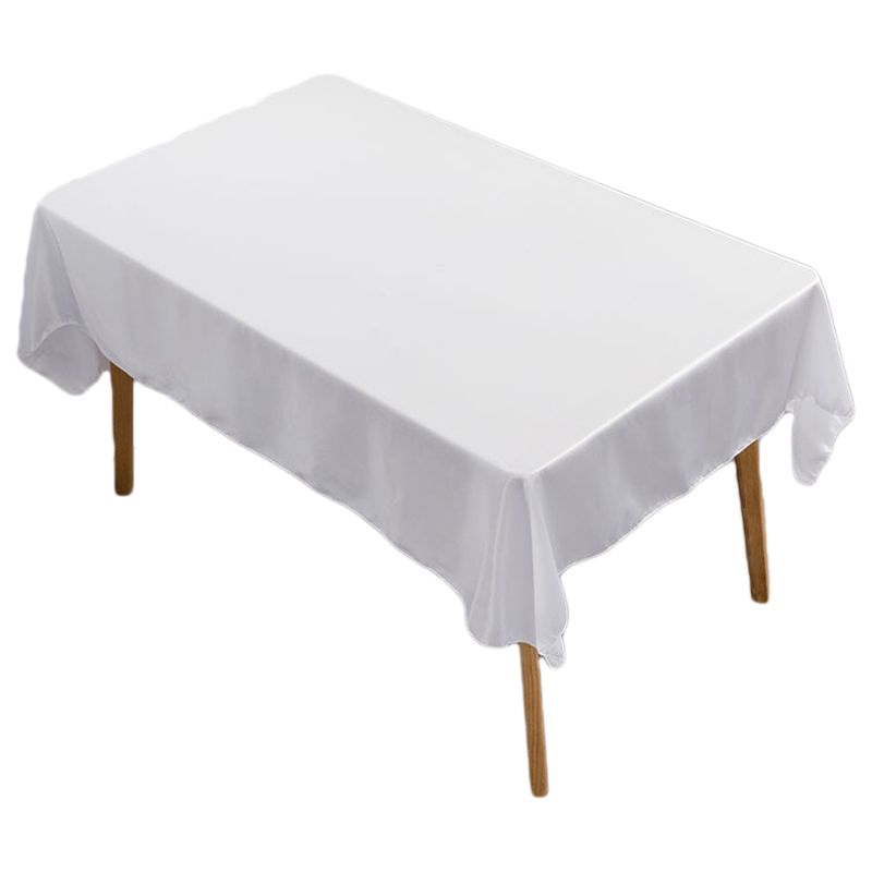 Tablecloth Rectangle White Table Cover Cloth Polyester 145x305cm for Dining Room Wedding Banquet Hotel V1294-YM3117220238611-0421