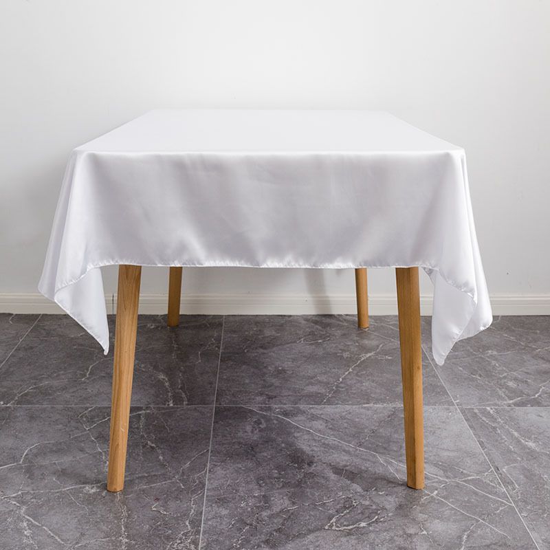 Tablecloth Rectangle White Table Cover Cloth Polyester 145x305cm for Dining Room Wedding Banquet Hotel V1294-YM3117220238611-0421