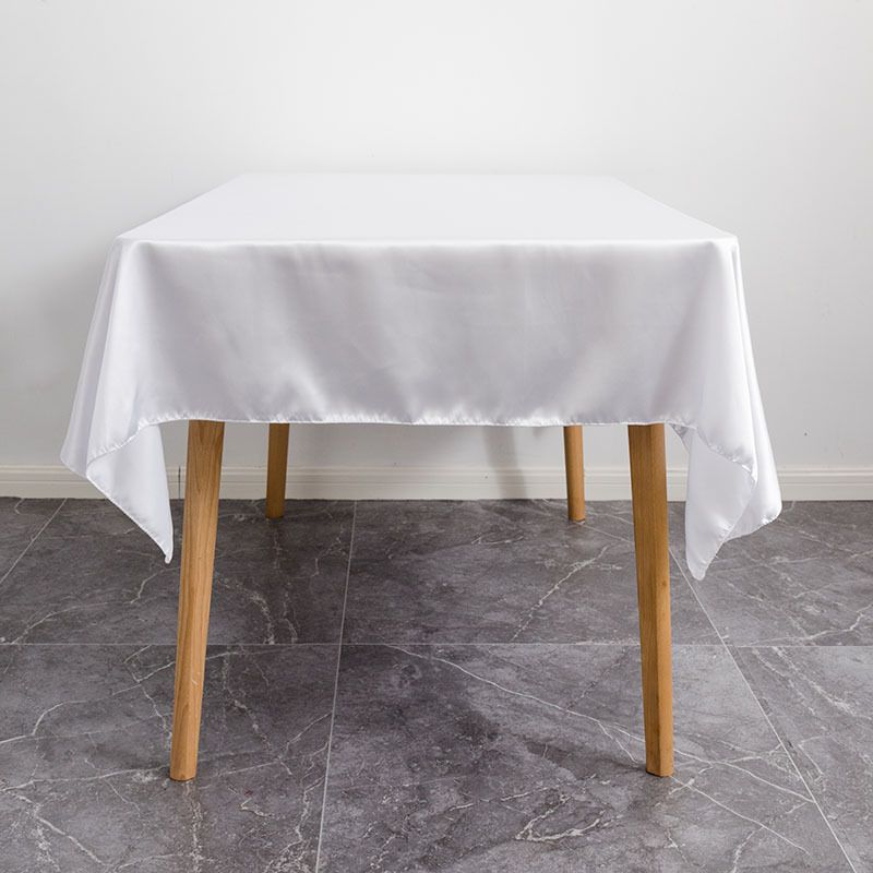 Tablecloth Rectangle White Table Cover Cloth Polyester 145x305cm for Dining Room Wedding Banquet Hotel V1294-YM3117220238611-0421
