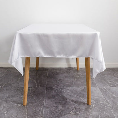Tablecloth Rectangle White Table Cover Cloth Polyester 145x305cm for Dining Room Wedding Banquet Hotel V1294-YM3117220238611-0421