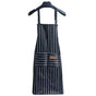 2 Pcs Kitchen Cooking Apron with 2 Pockets Adjustable Bib Chef Apron for Men Women Black Strip V1294-YM3117220239712-0421