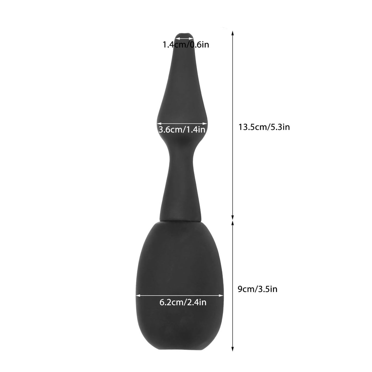 Anal Douche Soft Silicone Reusable Back Flow Prevention Anal Vaginal Cleaner for Colon Cleansing Detox V1294-YM3117220239811-0421