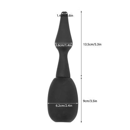 Anal Douche Soft Silicone Reusable Back Flow Prevention Anal Vaginal Cleaner for Colon Cleansing Detox V1294-YM3117220239811-0421