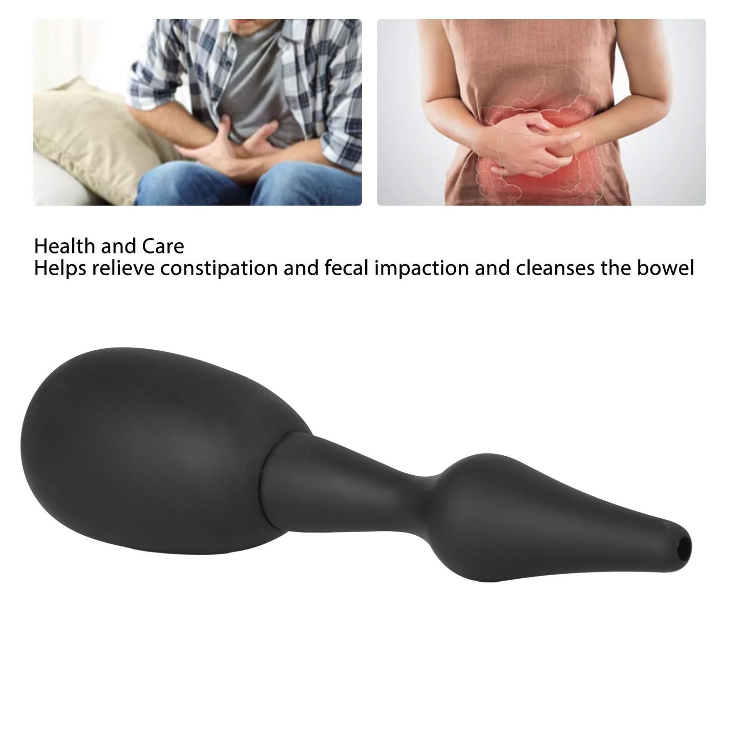 Anal Douche Soft Silicone Reusable Back Flow Prevention Anal Vaginal Cleaner for Colon Cleansing Detox V1294-YM3117220239811-0421