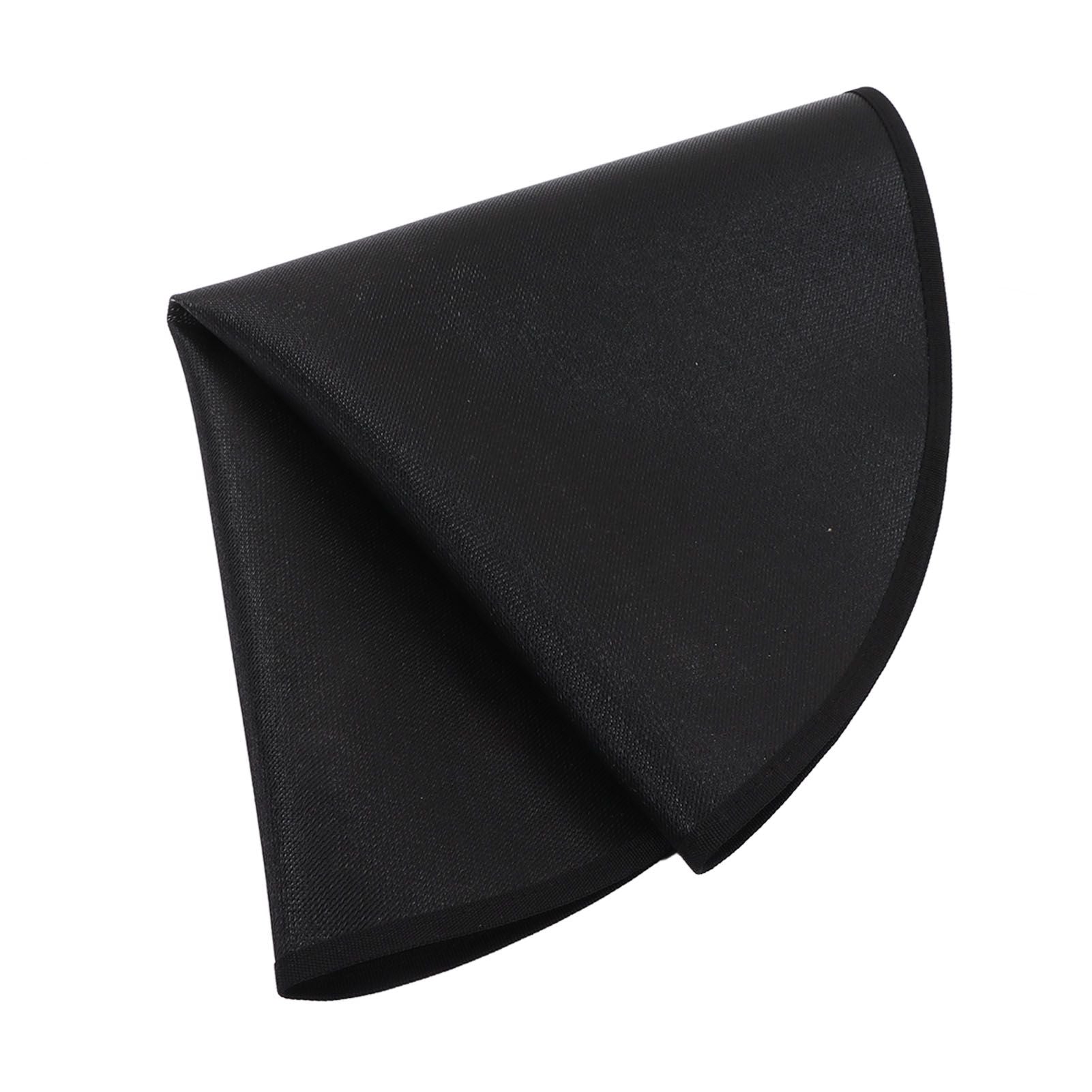 Grill Mat Fireproof High Temperature Resistance Washable Reusable Round BBQ Mat Black 24in / 60cm Dia V1294-YM3117220240711-0421