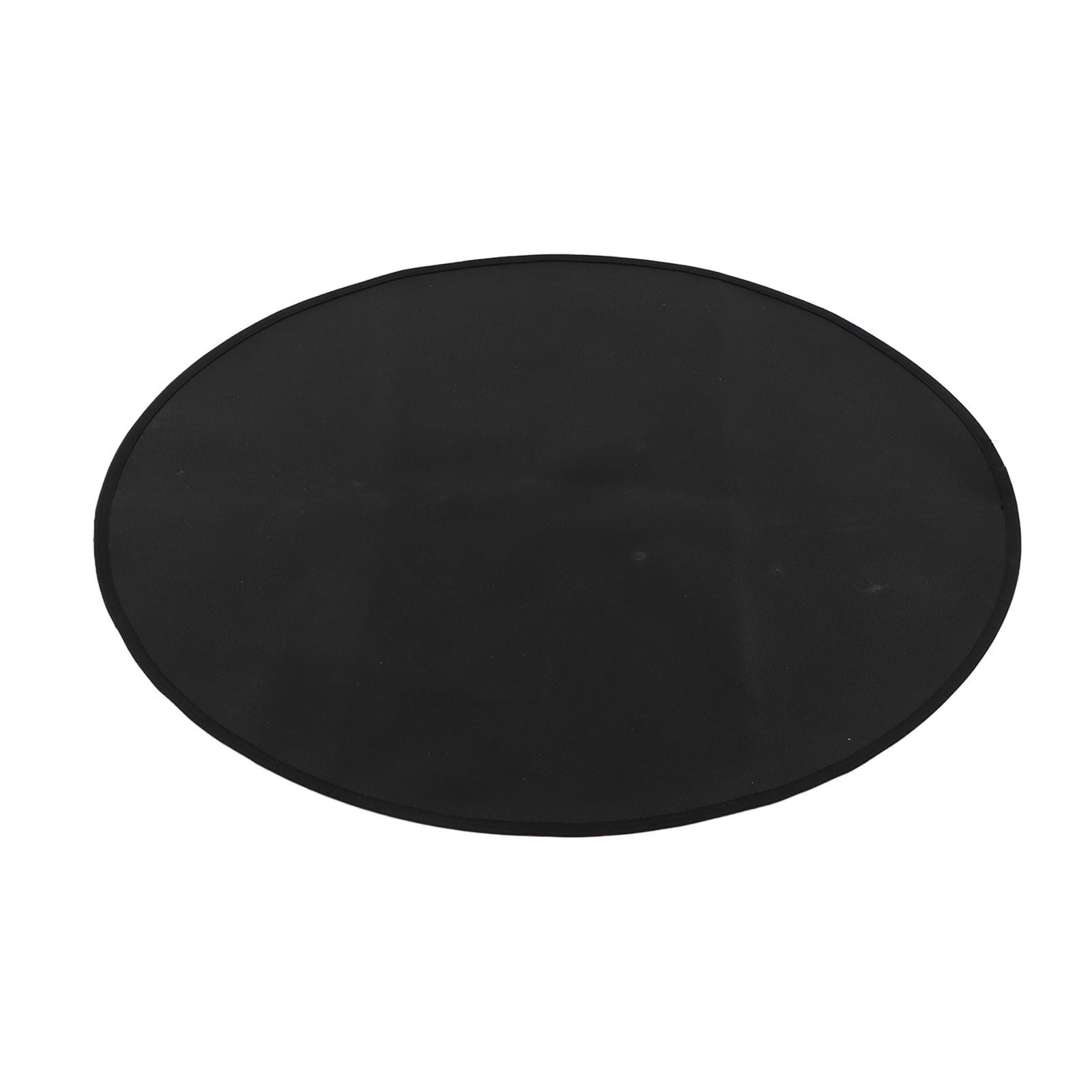 Grill Mat Fireproof High Temperature Resistance Washable Reusable Round BBQ Mat Black 32in / 82cm Dia V1294-YM3117220240712-0421