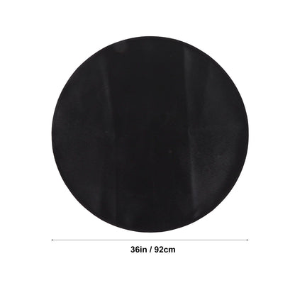 Grill Mat Fireproof High Temperature Resistance Washable Reusable Round BBQ Mat Black 36in / 92cm Dia V1294-YM3117220240713-0421