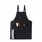 Barbecue Apron Adjustable Waterproof Work Tool Apron with Multiple Pockets Kitchen Apron V1294-YM3117220241911-0421