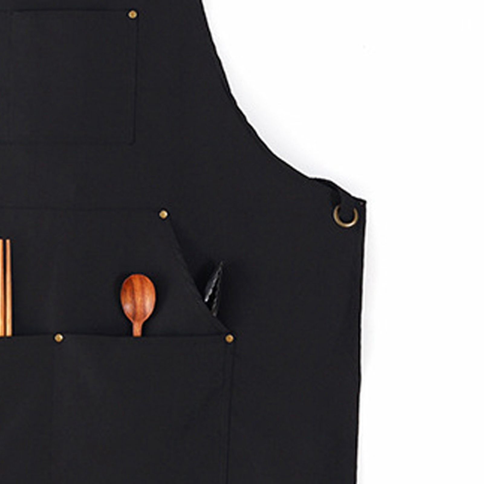 Barbecue Apron Adjustable Waterproof Work Tool Apron with Multiple Pockets Kitchen Apron V1294-YM3117220241911-0421